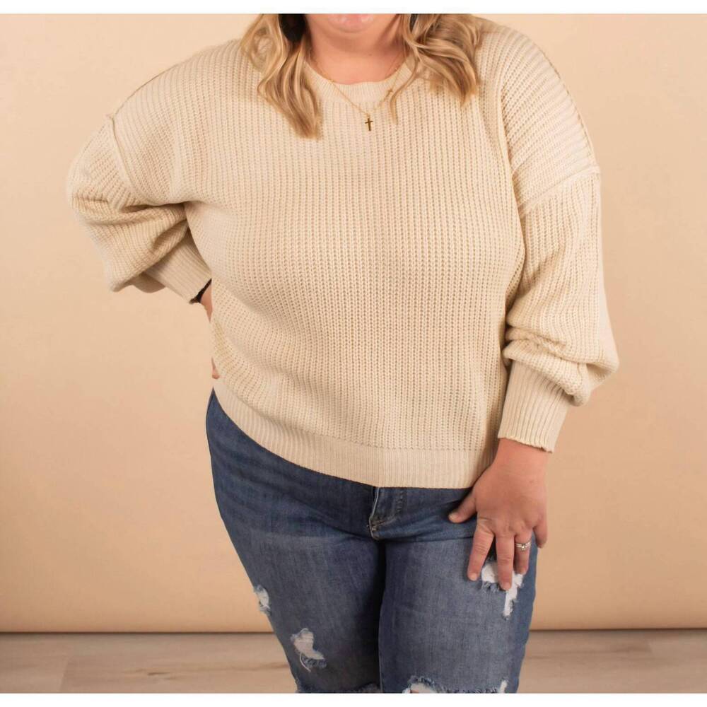 NEW BLAKELEY laurel oversized knit sweater in cream